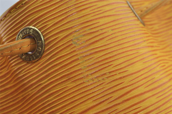 Authentic Louis Vuitton Epi Noe Shoulder Drawstring Bag Yellow M44009 LV 4146J