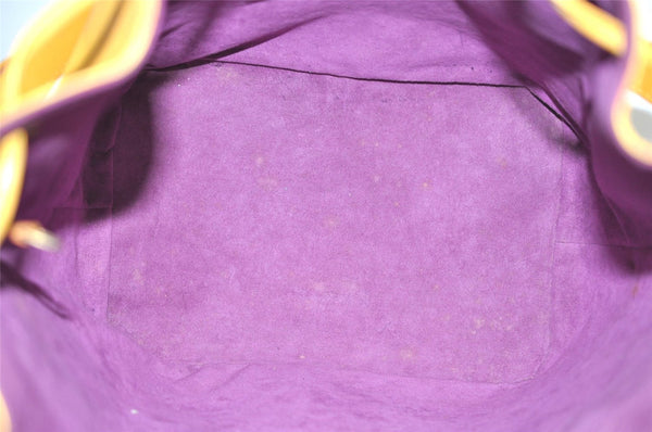 Authentic Louis Vuitton Epi Noe Shoulder Drawstring Bag Yellow M44009 LV 4146J