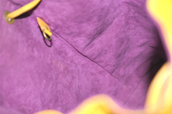 Authentic Louis Vuitton Epi Noe Shoulder Drawstring Bag Yellow M44009 LV 4146J