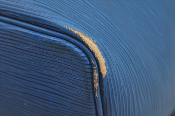 Authentic Louis Vuitton Epi Petit Noe Shoulder Drawstring Bag M44105 Blue 4148J