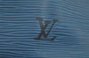 Authentic Louis Vuitton Epi Petit Noe Shoulder Drawstring Bag M44105 Blue 4148J