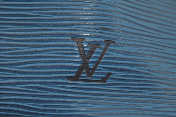Authentic Louis Vuitton Epi Petit Noe Shoulder Drawstring Bag M44105 Blue 4148J