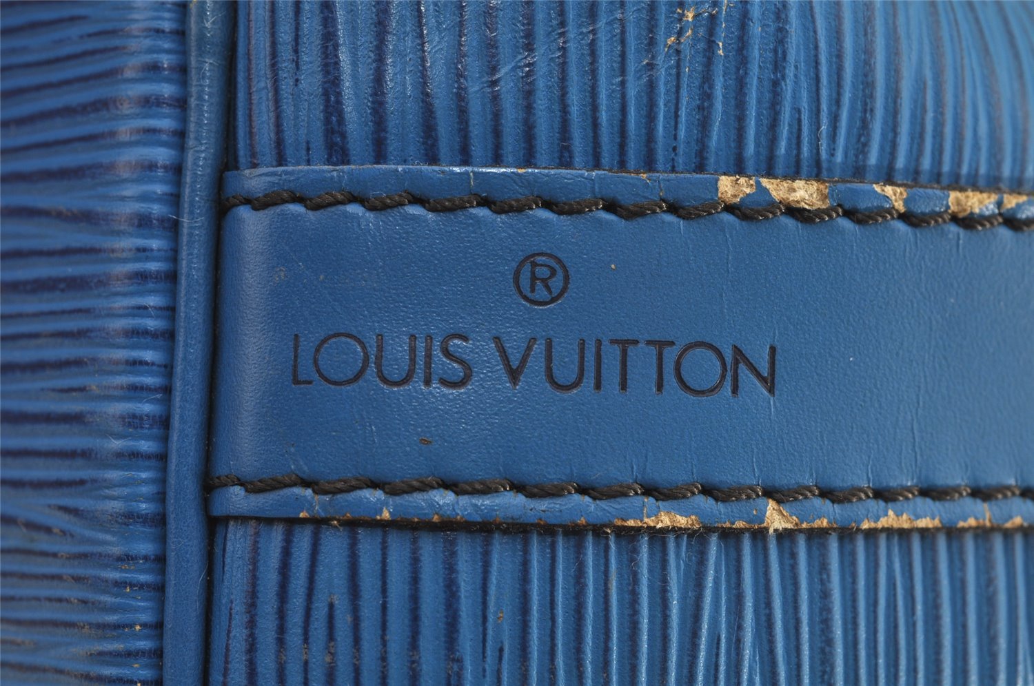 Authentic Louis Vuitton Epi Petit Noe Shoulder Drawstring Bag M44105 Blue 4148J
