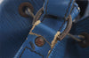 Authentic Louis Vuitton Epi Petit Noe Shoulder Drawstring Bag M44105 Blue 4148J