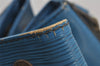 Authentic Louis Vuitton Epi Petit Noe Shoulder Drawstring Bag M44105 Blue 4148J