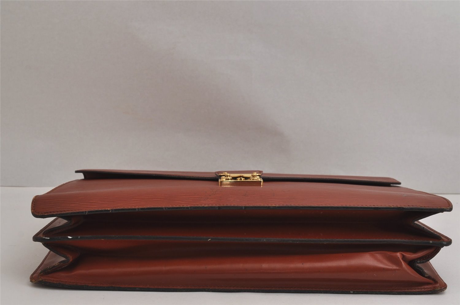 Authentic Louis Vuitton Epi Serviette Conseiller Briefcase Brown M54428 LV 4149J