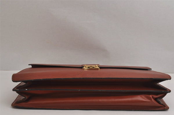 Authentic Louis Vuitton Epi Serviette Conseiller Briefcase Brown M54428 LV 4149J