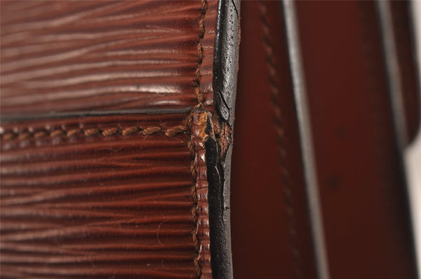 Authentic Louis Vuitton Epi Serviette Conseiller Briefcase Brown M54428 LV 4149J