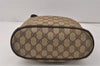 Authentic GUCCI Web Sherry Line Shoulder Bag GG PVC Leather Brown Junk 4150K