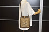 Authentic GUCCI Web Sherry Line Shoulder Bag GG PVC Leather Brown Junk 4150K