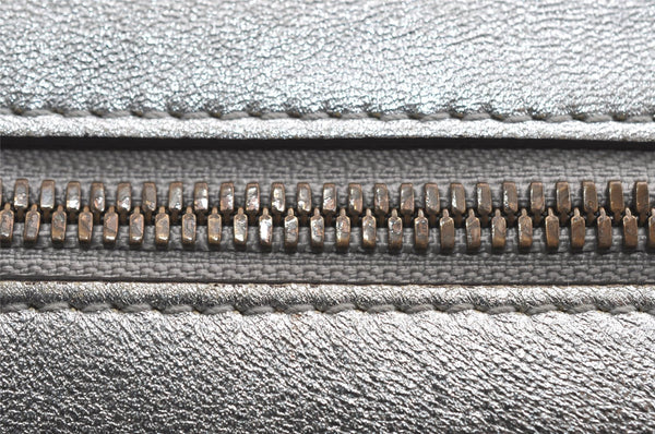 Authentic GUCCI GG Marmont Chain Shoulder Cross Bag Leather 447632 Silver 4151I