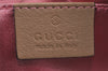 Authentic GUCCI GG Marmont Chain Shoulder Cross Bag Leather 447632 Silver 4151I
