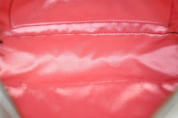 Authentic GUCCI GG Marmont Chain Shoulder Cross Bag Leather 447632 Silver 4151I