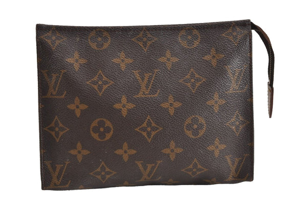 Auth Louis Vuitton Monogram Poche Toilette 19 M47544 Cosmetics Pouch Junk 4151J