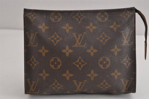 Auth Louis Vuitton Monogram Poche Toilette 19 M47544 Cosmetics Pouch Junk 4151J