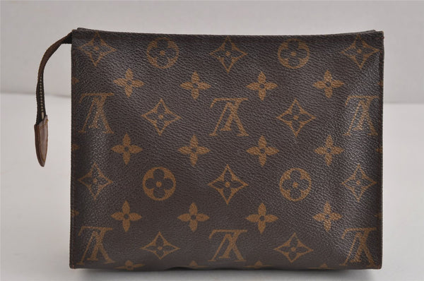 Auth Louis Vuitton Monogram Poche Toilette 19 M47544 Cosmetics Pouch Junk 4151J