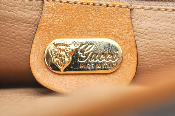 Authentic GUCCI Micro GG PVC Leather Shoulder Cross Body Bag Purse Brown 4152K