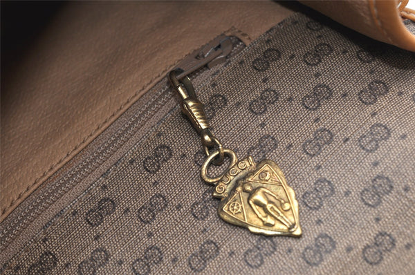 Authentic GUCCI Micro GG PVC Leather Shoulder Cross Body Bag Purse Brown 4152K