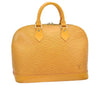 Authentic Louis Vuitton Epi Alma PM Hand Bag Yellow M52149 LV 4153K