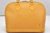 Authentic Louis Vuitton Epi Alma PM Hand Bag Yellow M52149 LV 4153K