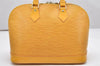 Authentic Louis Vuitton Epi Alma PM Hand Bag Yellow M52149 LV 4153K
