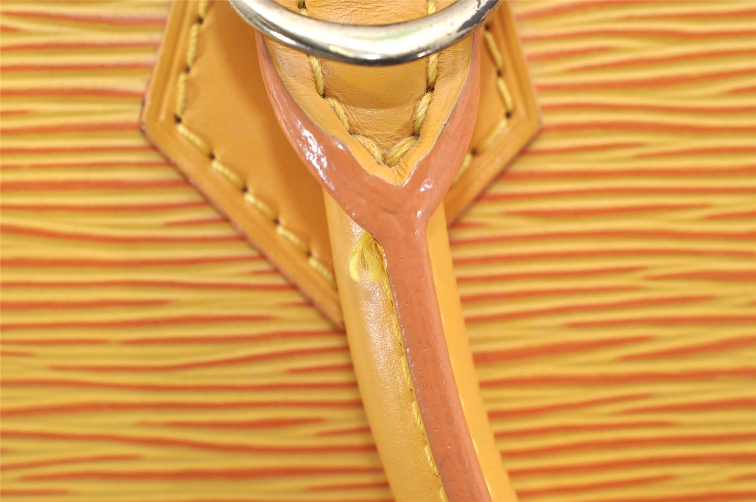 Authentic Louis Vuitton Epi Alma PM Hand Bag Yellow M52149 LV 4153K