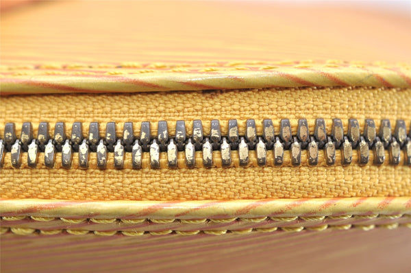 Authentic Louis Vuitton Epi Alma PM Hand Bag Yellow M52149 LV 4153K