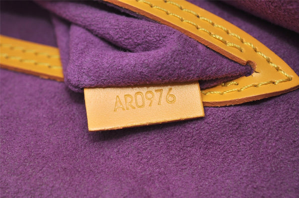 Authentic Louis Vuitton Epi Alma PM Hand Bag Yellow M52149 LV 4153K