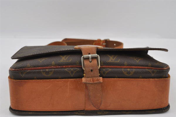 Authentic Louis Vuitton Monogram Cartouchiere GM Shoulder Bag Old Model 4154I