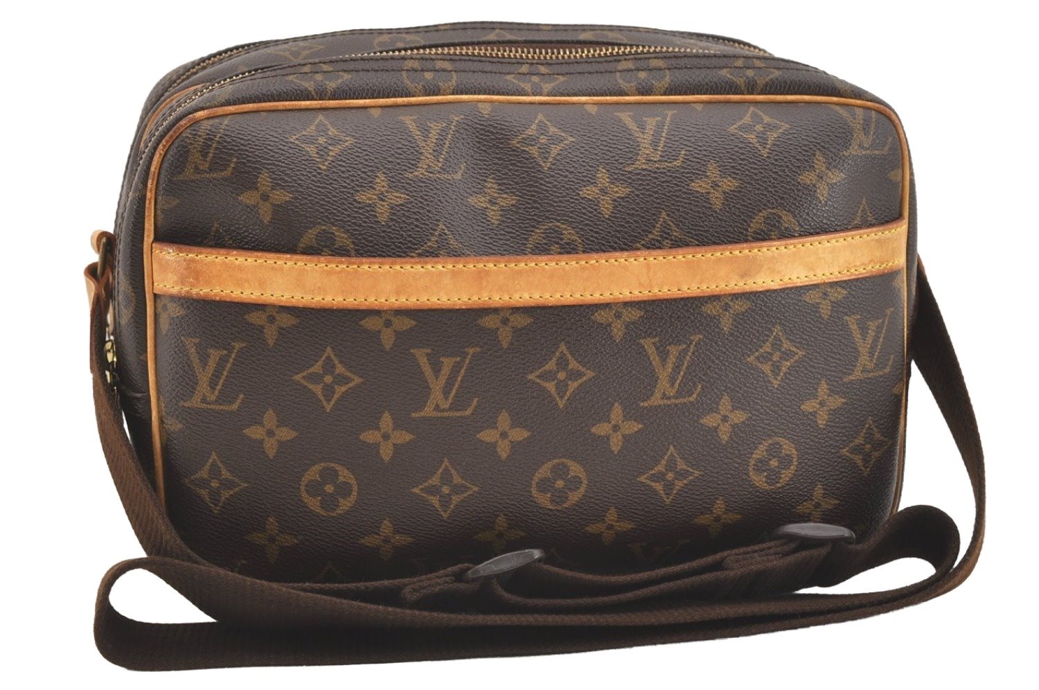 Authentic Louis Vuitton Monogram Reporter PM Shoulder Bag M45254 Junk 4154J