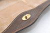 Authentic GUCCI Web Sherry Line Clutch Hand Bag GG PVC Leather Brown Junk 4154K