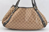 Authentic GUCCI GG Crystal Abbey Tote Bag GG PVC Leather 293578 Brown 4155J