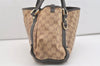 Authentic GUCCI GG Crystal Abbey Tote Bag GG PVC Leather 293578 Brown 4155J