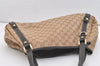 Authentic GUCCI GG Crystal Abbey Tote Bag GG PVC Leather 293578 Brown 4155J