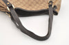 Authentic GUCCI GG Crystal Abbey Tote Bag GG PVC Leather 293578 Brown 4155J
