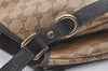 Authentic GUCCI GG Crystal Abbey Tote Bag GG PVC Leather 293578 Brown 4155J