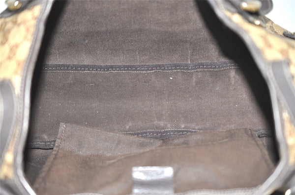 Authentic GUCCI GG Crystal Abbey Tote Bag GG PVC Leather 293578 Brown 4155J