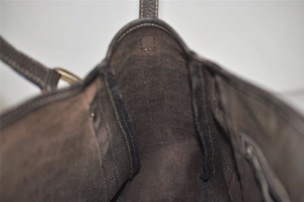 Authentic GUCCI GG Crystal Abbey Tote Bag GG PVC Leather 293578 Brown 4155J