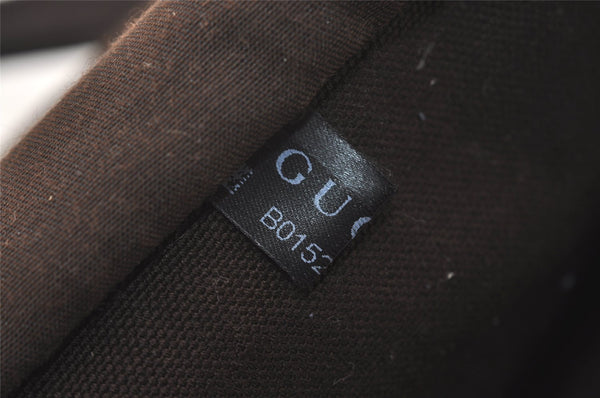 Authentic GUCCI GG Crystal Abbey Tote Bag GG PVC Leather 293578 Brown 4155J