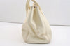 Authentic CHANEL Calf Skin Executive Line Turnlock 2Way Tote Bag White 4156J