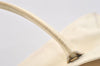 Authentic CHANEL Calf Skin Executive Line Turnlock 2Way Tote Bag White 4156J