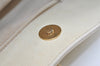 Authentic CHANEL Calf Skin Executive Line Turnlock 2Way Tote Bag White 4156J