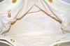 Authentic CHANEL Calf Skin Executive Line Turnlock 2Way Tote Bag White 4156J