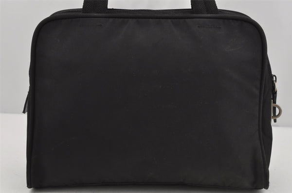 Authentic PRADA Nylon Tessuto Leather Shoulder Hand Bag Purse Black 4157J