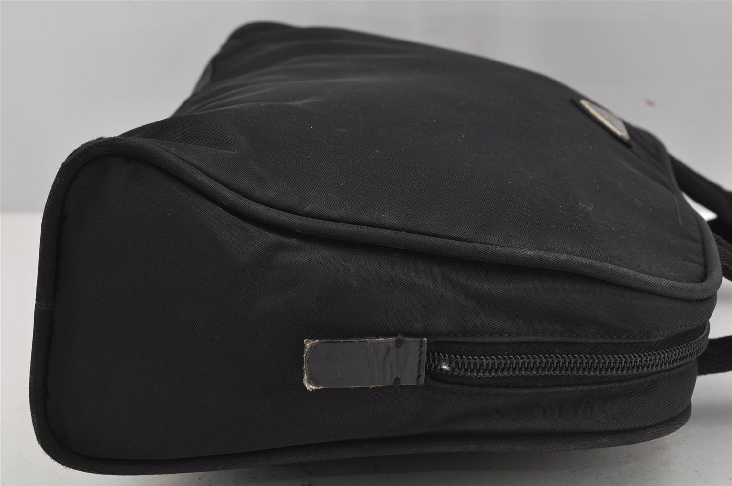 Authentic PRADA Nylon Tessuto Leather Shoulder Hand Bag Purse Black 4157J