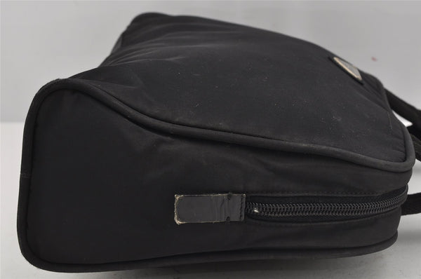 Authentic PRADA Nylon Tessuto Leather Shoulder Hand Bag Purse Black 4157J