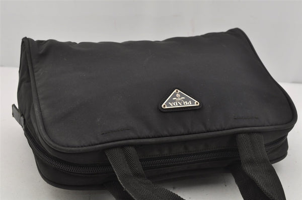 Authentic PRADA Nylon Tessuto Leather Shoulder Hand Bag Purse Black 4157J