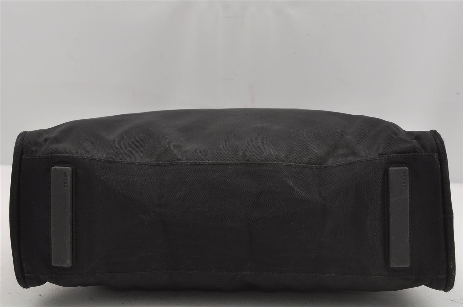Authentic PRADA Nylon Tessuto Leather Shoulder Hand Bag Purse Black 4157J