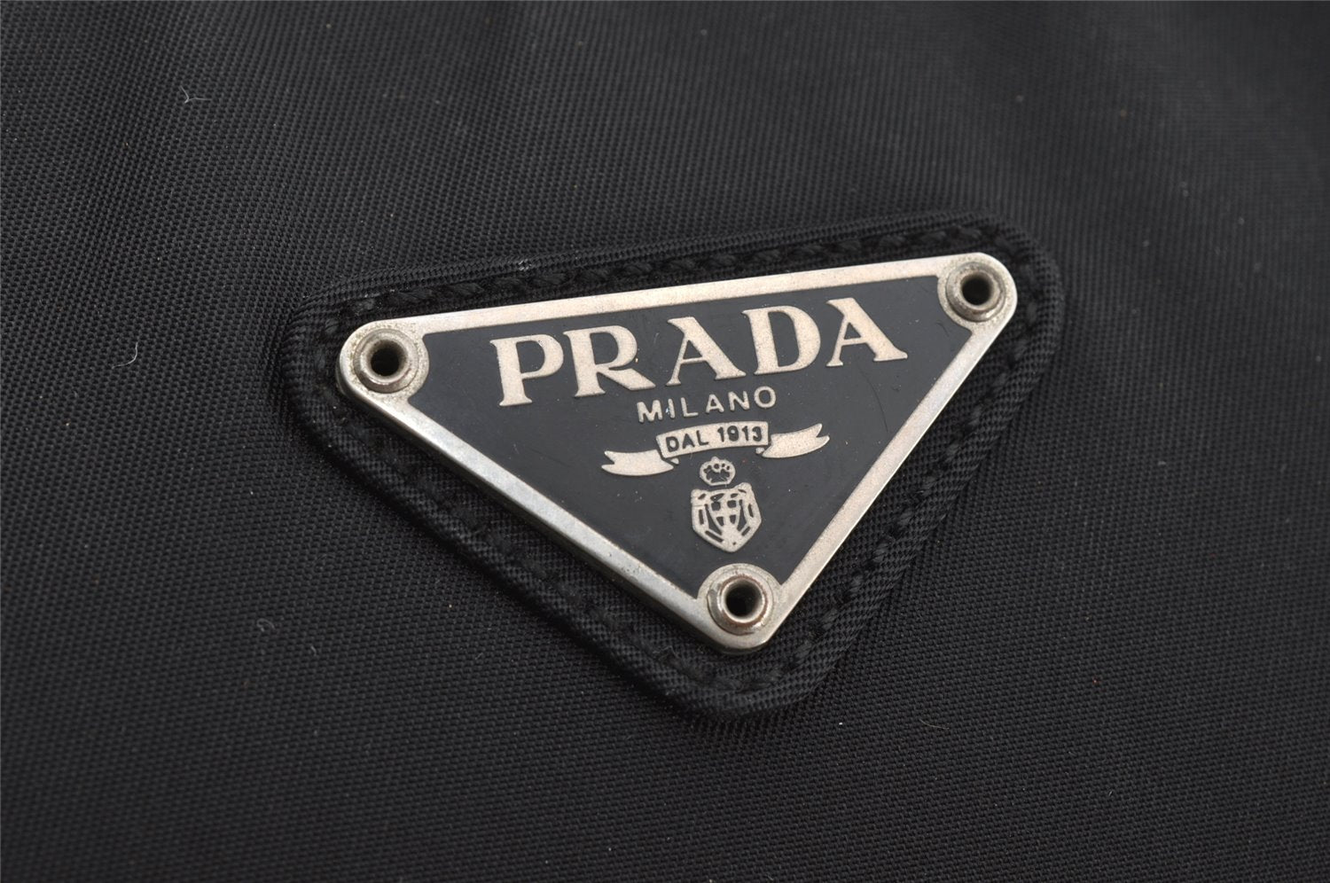 Authentic PRADA Nylon Tessuto Leather Shoulder Hand Bag Purse Black 4157J