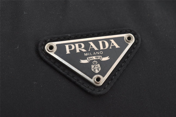 Authentic PRADA Nylon Tessuto Leather Shoulder Hand Bag Purse Black 4157J